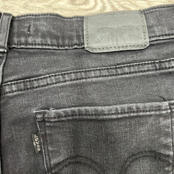 Levi's Women's‎ Straight Stretch Mid Rise Easy Fit Straight Leg Jeans Black - Picture 6 of 11